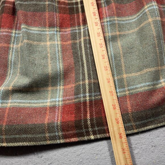 Vintage Skirt Womens 7/8 Red Plaid‎ Maxi Modest Classic Preppy Union Made - Picture 3 of 10